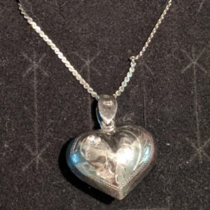 Silver Heart Necklace $24
