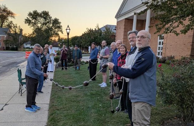 Outdoor rosary at St John the Beloved